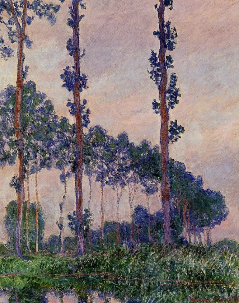 Les Trois Arbres, temps gris – Claude Monet Claude Monet