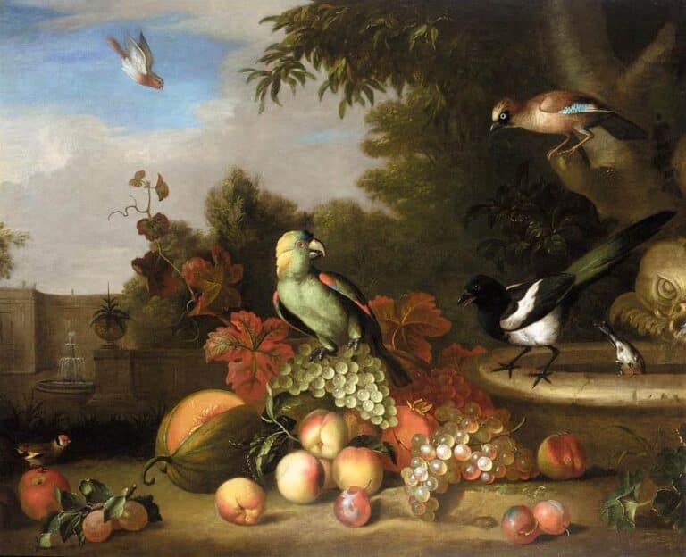 Nature morte de fruits et oiseaux – Tobias Stranover Tobias Stranover