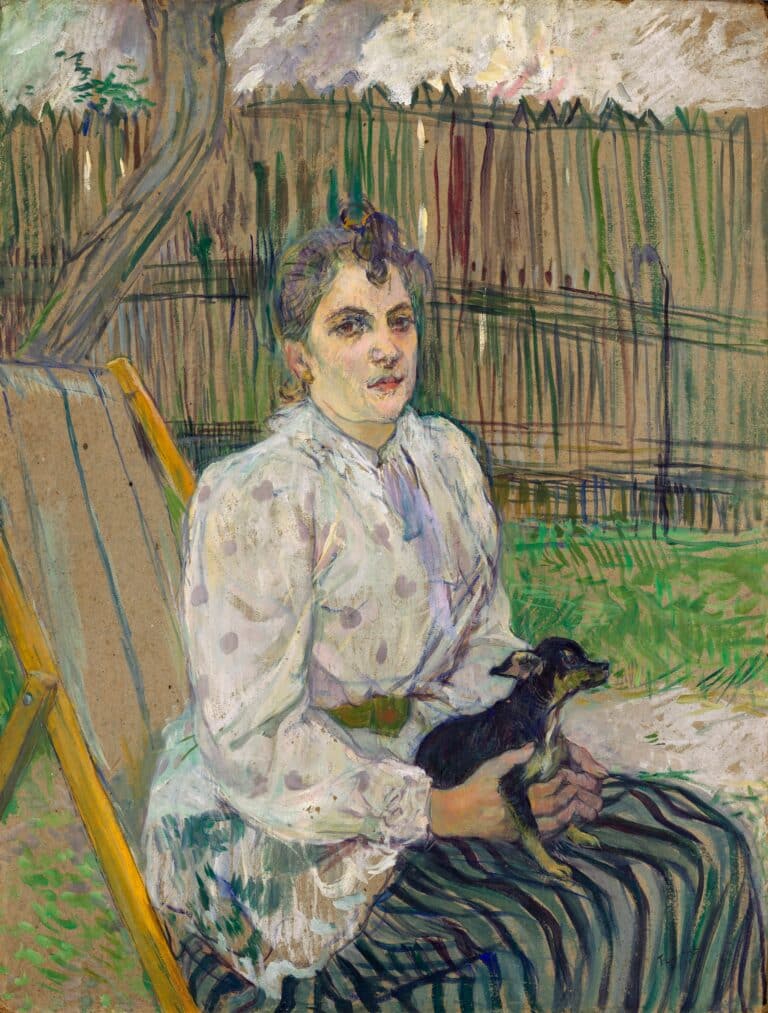 Femme avec un chien – Toulouse Lautrec Henri de Toulouse-Lautrec