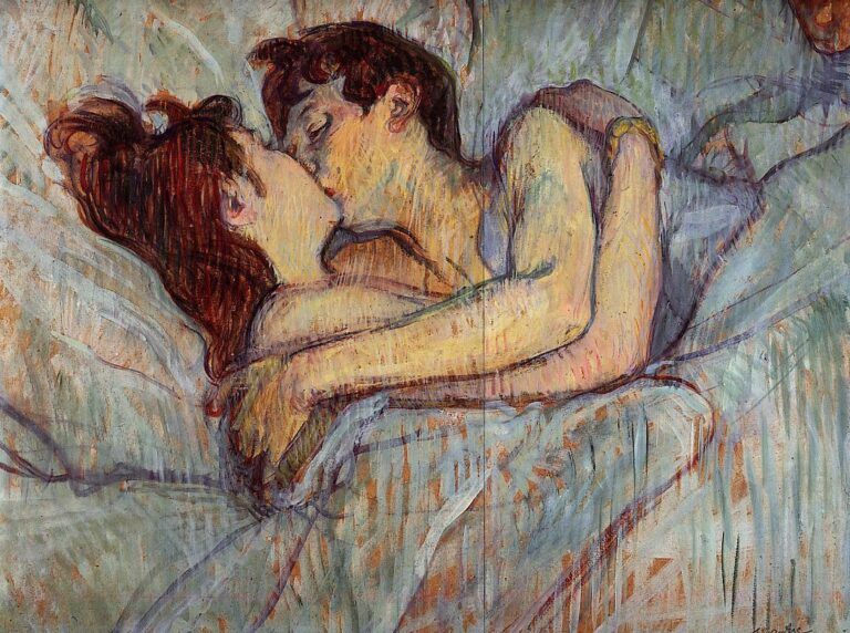 Dans le lit, le baiser – Toulouse Lautrec Henri de Toulouse-Lautrec