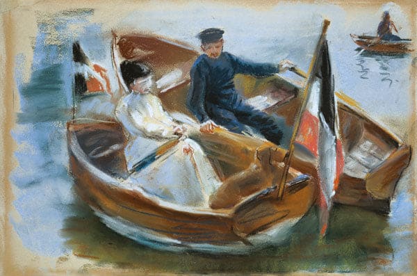 Deux bateaux avec des drapeaux, Wannsee, 1910 – Max Liebermann Max Liebermann