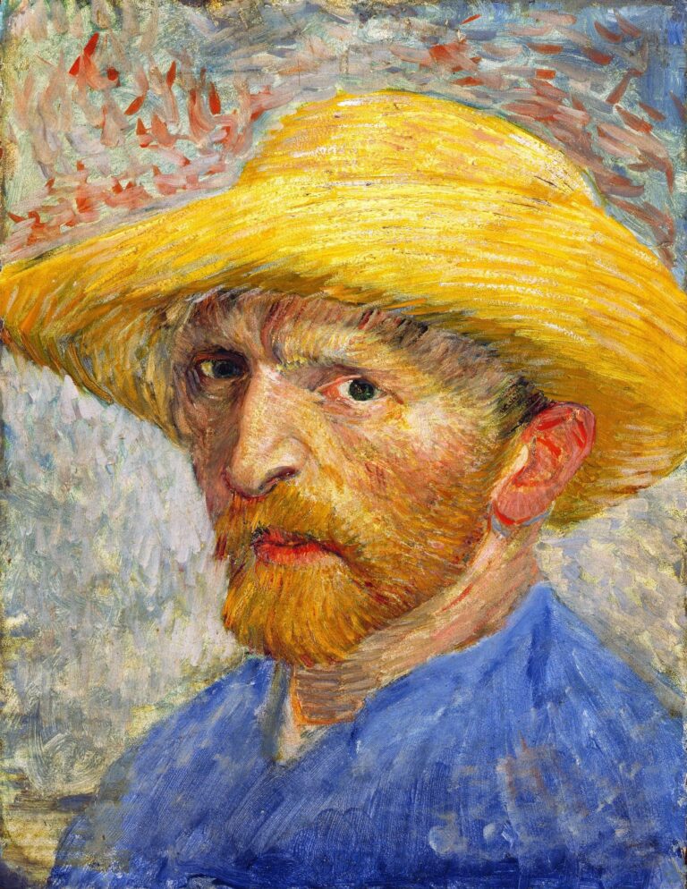 Autoportrait avec un chapeau de paille – Van Gogh Autoportraits de Vincent van Gogh