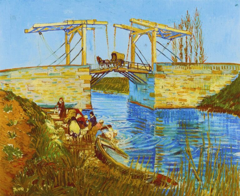 Le Pont de Langlois à Arles aux Lavandières – Van Gogh Vincent Van Gogh