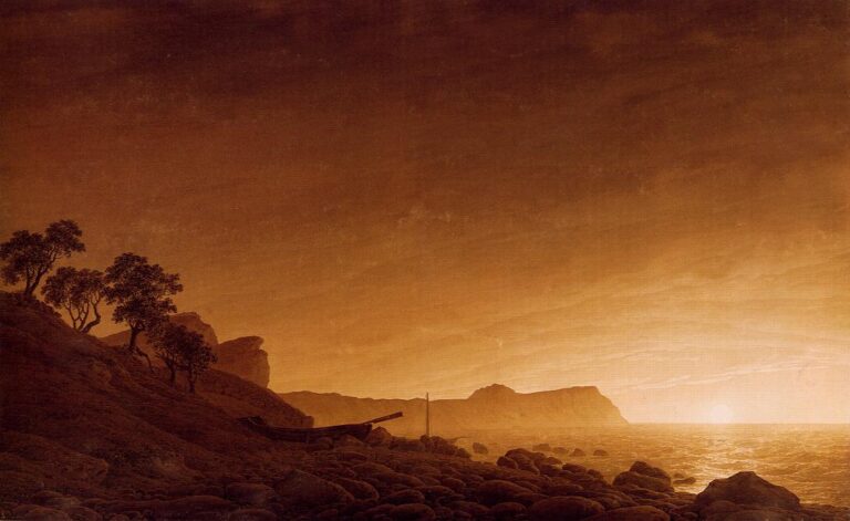 Vue sur Arcona à l’apparition de la lune – Caspar David Friedrich Caspar David Friedrich