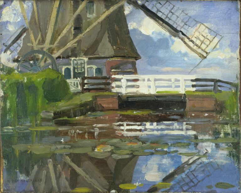 Moulin Broekzijder sur les ailes Gein, orientée vers l’ouest – Mondrian Piet Mondrian