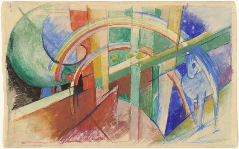 Cheval bleu avec arc-en-ciel – Franz Marc Franz Marc