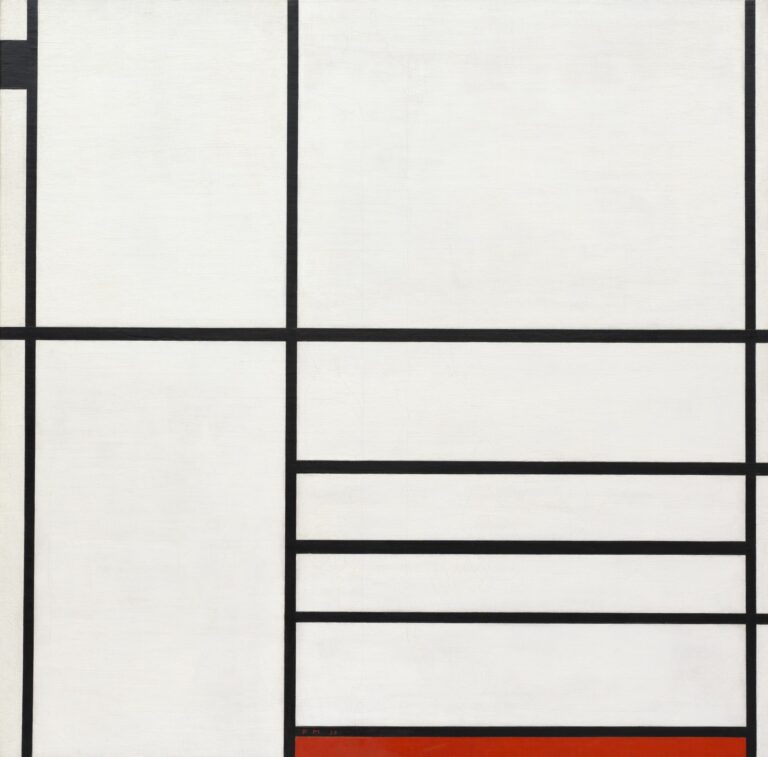 Composition en blanc noir et rouge – Mondrian Piet Mondrian