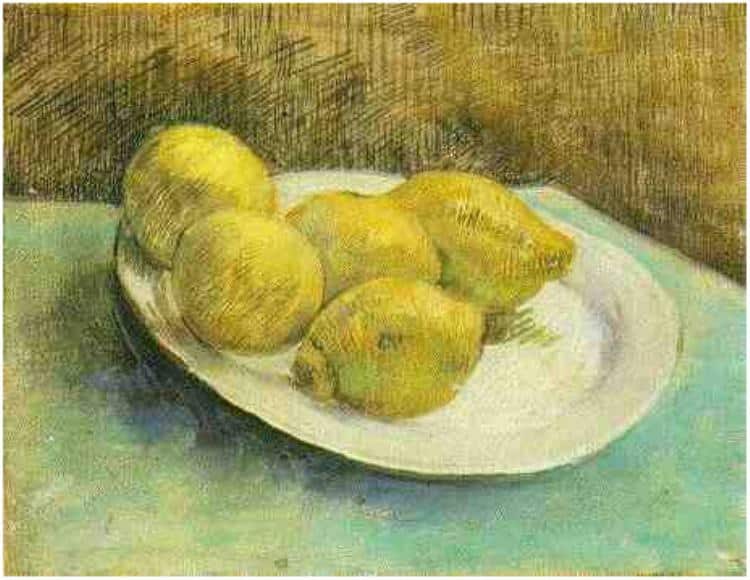 Nature morte avec des citrons sur une assiette – Van Gogh Vincent Van Gogh