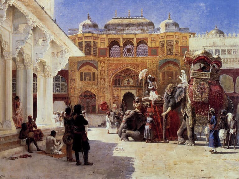 Arrivée du Prince Humbert, le Rajah, au Palais d’Ambre – Edwin Lord Weeks Edwin Lord Weeks