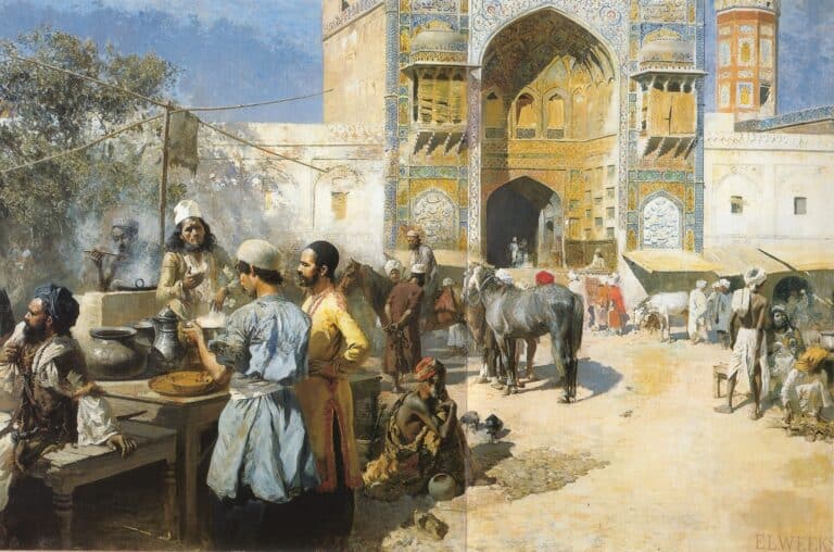 Un restaurant en plein air, Lahore – Edwin Lord Weeks Edwin Lord Weeks