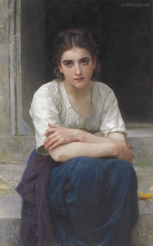 Rêverie sur le seuil – William Bouguereau William Bouguereau