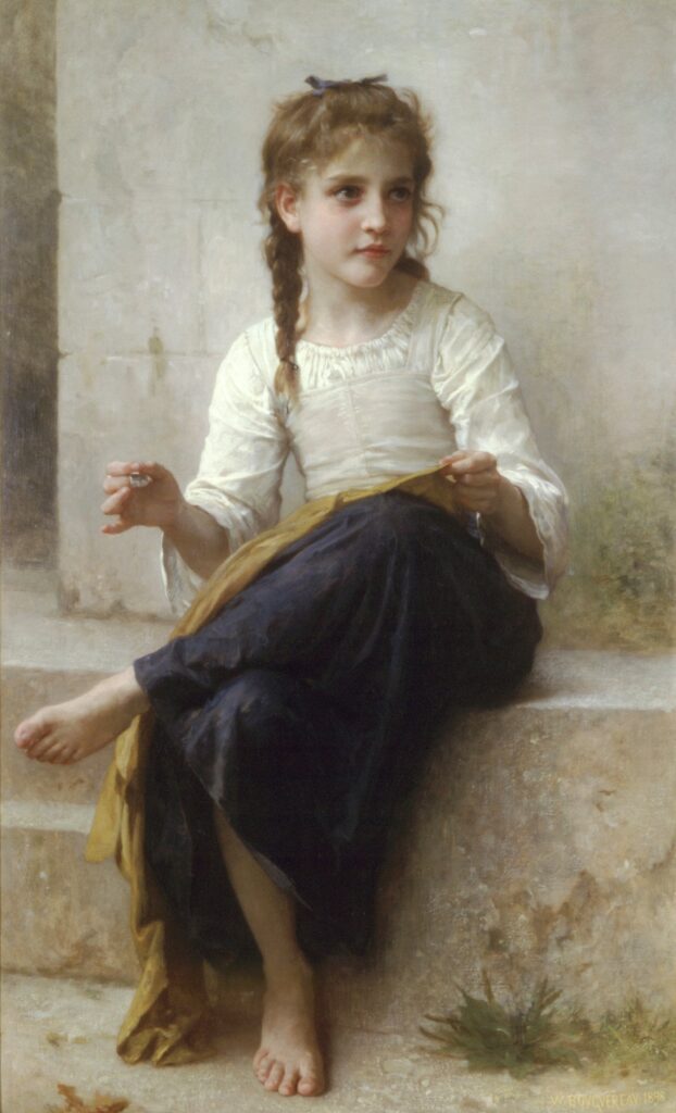 Jeune fille qui coud – William Bouguereau William Bouguereau