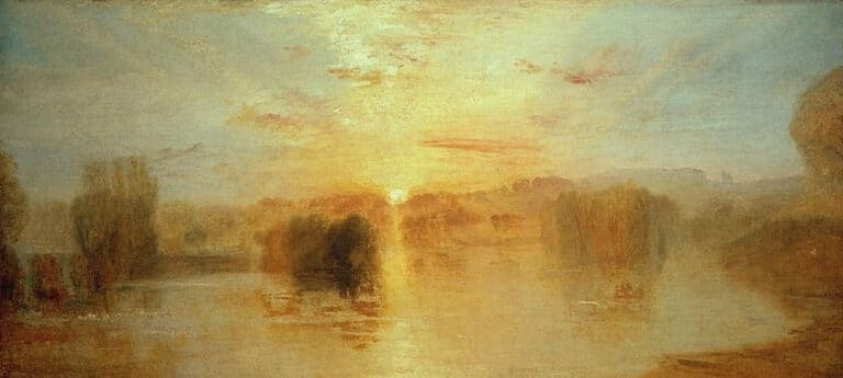 Le lac Petworth au coucher du soleil – William Turner William Turner
