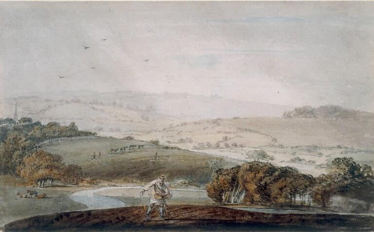 Un agriculteur qui sème – William Turner William Turner