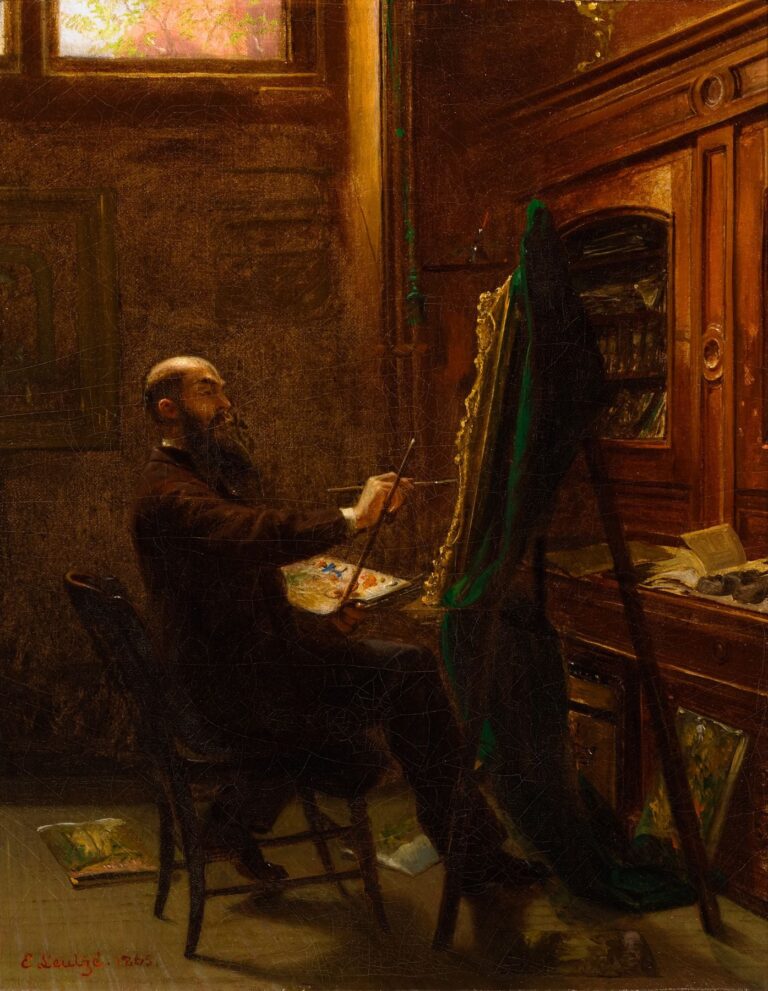 Worthington Whittredge dans son studio de Tenth Street – Emanuel Leutze Emanuel Leutze