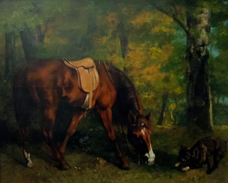 Cheval dans la forêt – Gustave Courbet Gustave Courbet