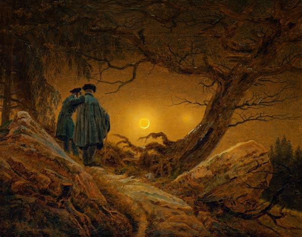 Deux hommes considérant la lune – Caspar David Friedrich Caspar David Friedrich