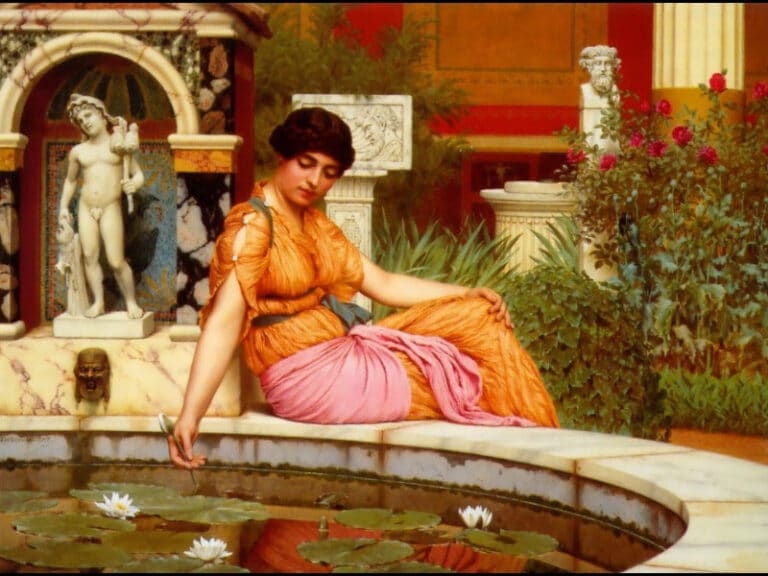 Un étang de nénuphars – John William Godward John William Godward