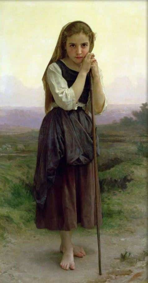 Une petite bergère – William Bouguereau William Bouguereau