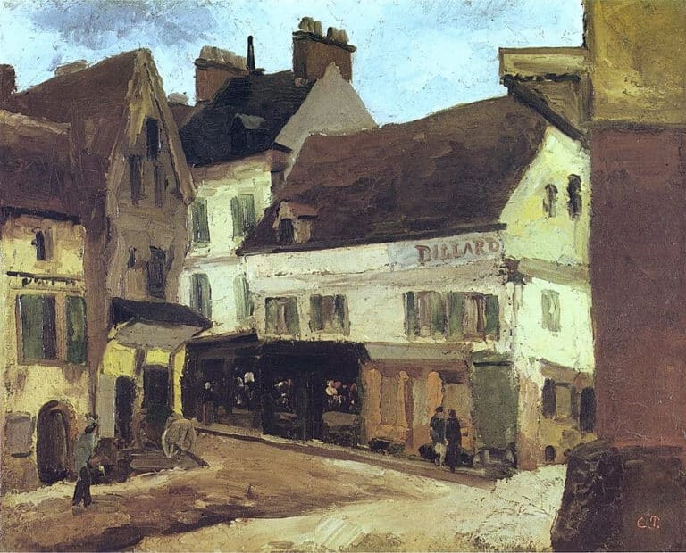 Place à La Roche-Guyon – Camille Pissarro Camille Pissarro