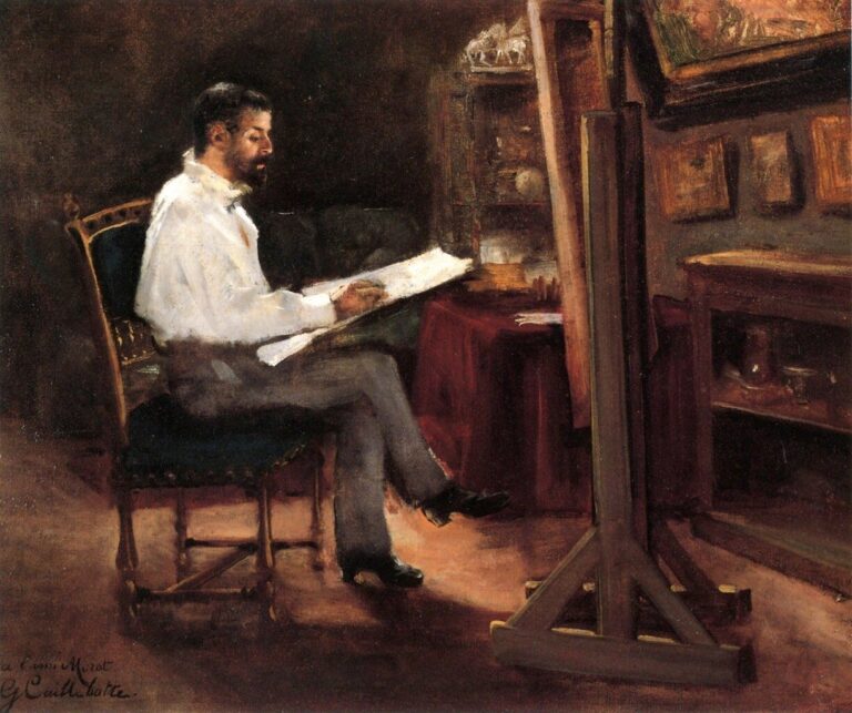 L’artiste Morot dans son atelier – Caillebotte Gustave Caillebotte