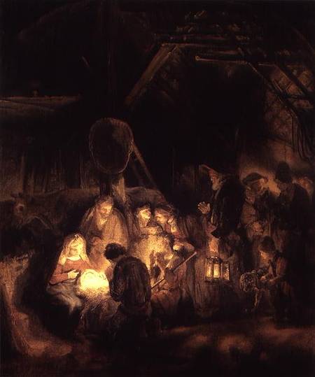 Adoration des bergers – Rembrandt van Rijn Rembrandt van Rijn