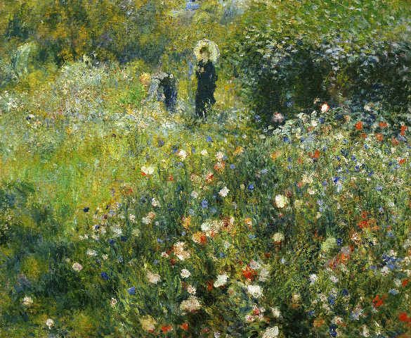 Femme avec parasol dans un jardin – Pierre-Auguste Renoir Pierre-Auguste Renoir