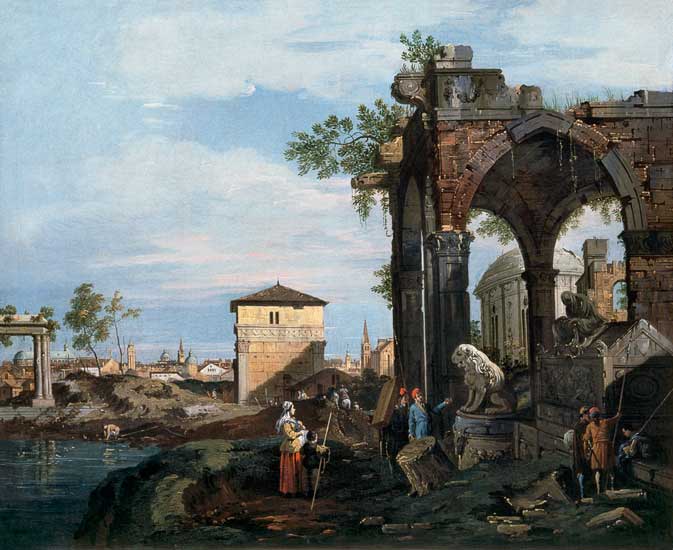 Canaletto, Caprice et ruines classiques – Giovanni Antonio Canal Giovanni Antonio Canal