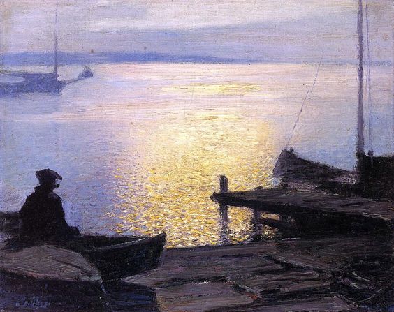 Along the Mystic River – Edward Henry Potthast Edward Henry Potthast