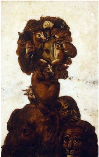 Têtes anthropomorphes représentant l’un des quatre éléments – Terre – Arcimboldo Giuseppe Arcimboldo