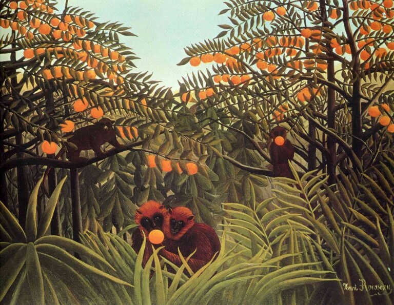 Singes dans l’orangeraie – Henri Rousseau Henri Rousseau