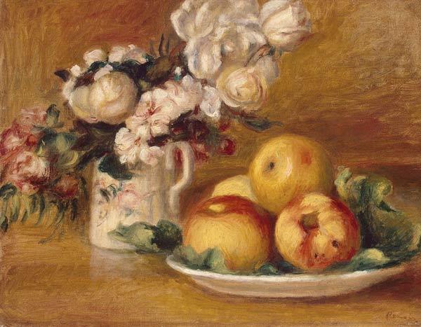 Pommes et fleurs – Pierre-Auguste Renoir Pierre-Auguste Renoir