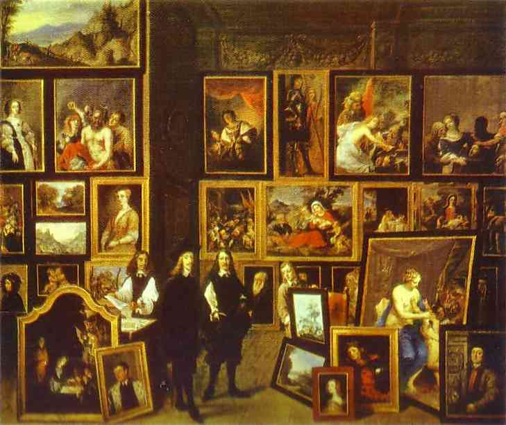 L’archiduc Léopold Wilhelm dans sa pinacothèque, avec l’artiste et d’autres personnages – David The Younger Teniers David Teniers le Jeune