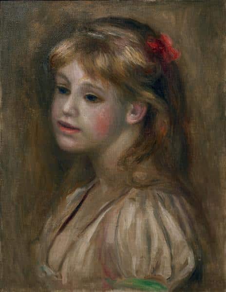 Le portrait d’une jeune fille – Pierre-Auguste Renoir Pierre-Auguste Renoir