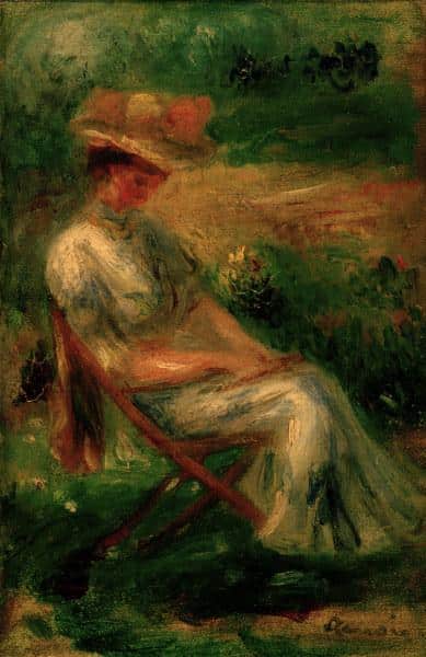 Femme assise dans le jardin – Pierre-Auguste Renoir Pierre-Auguste Renoir