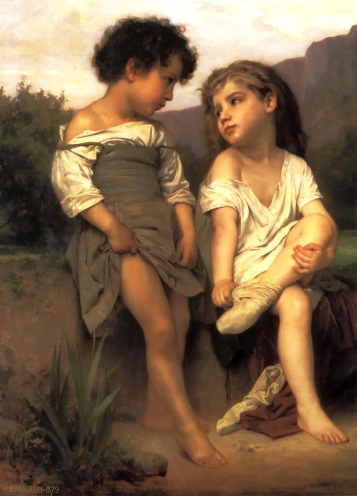 Au bord du ruisseau – William Bouguereau William Bouguereau