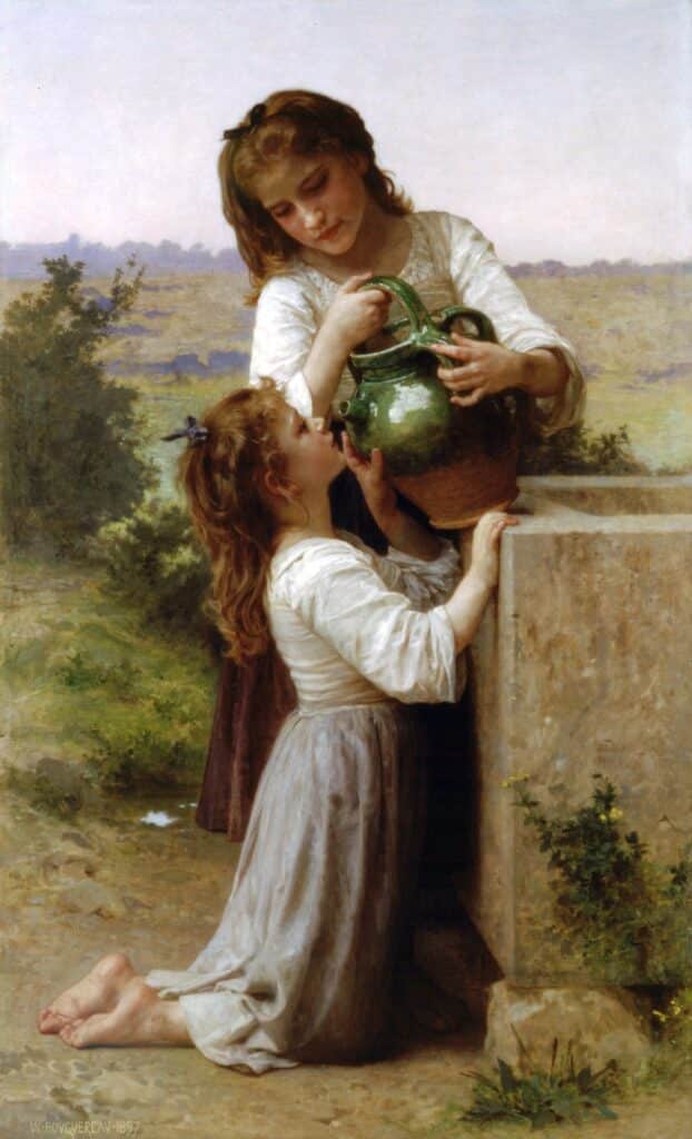 À la fontaine – William Bouguereau William Bouguereau