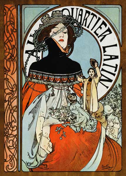 Au Quartier de Latin – Mucha Alphonse Mucha