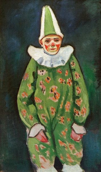 Clown en costume vert – August Macke August Macke