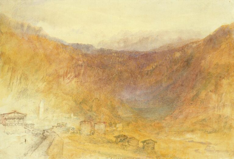 Le col du Brunig depuis Meiringen – William Turner William Turner