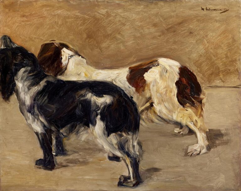 Deux épagneuls – Max Liebermann Max Liebermann