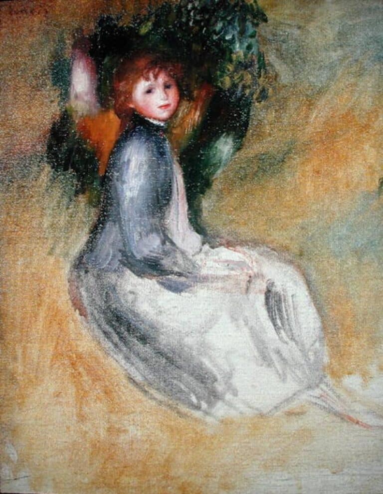 Jeune fille assise – Pierre-Auguste Renoir Pierre-Auguste Renoir