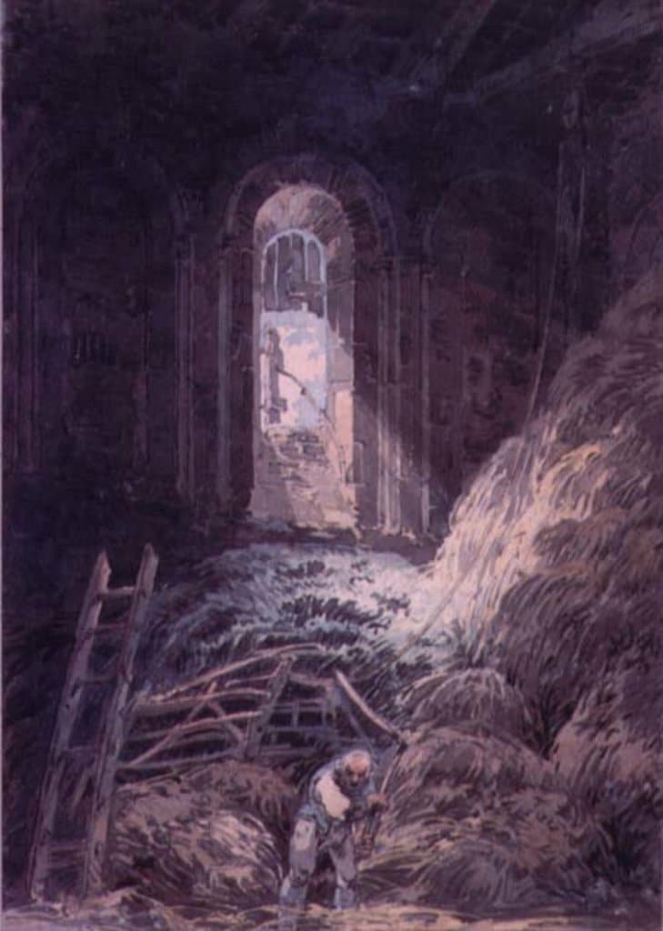 Intérieur du réfectoire en ruines du prieuré de Saint-Martin – William Turner William Turner