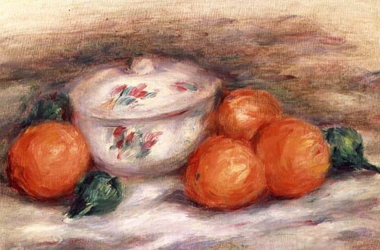 Nature morte avec un plat couvert et des oranges – Pierre-Auguste Renoir Pierre-Auguste Renoir