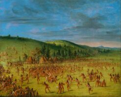 Ball-play of the Choctaw–Ball Up – George Catlin George Catlin