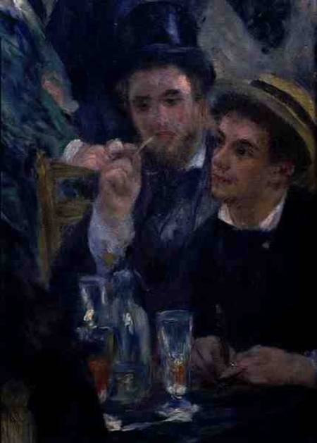 Bal au Moulin de la Galette, détail de deux hommes assis – Pierre-Auguste Renoir Pierre-Auguste Renoir