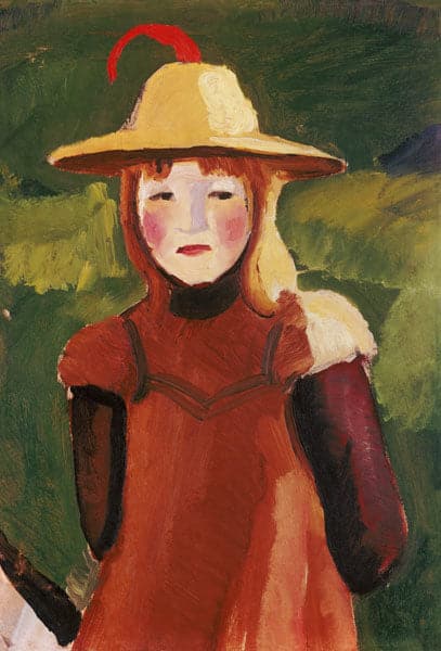 Fille de paysan avec le chapeau de paille – August Macke August Macke