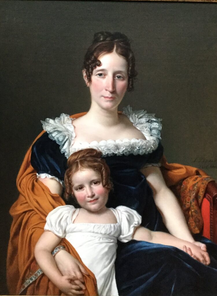 Portrait de la Comtesse Vilain XIIII et de sa fille – Jacques-Louis David Jacques-Louis David