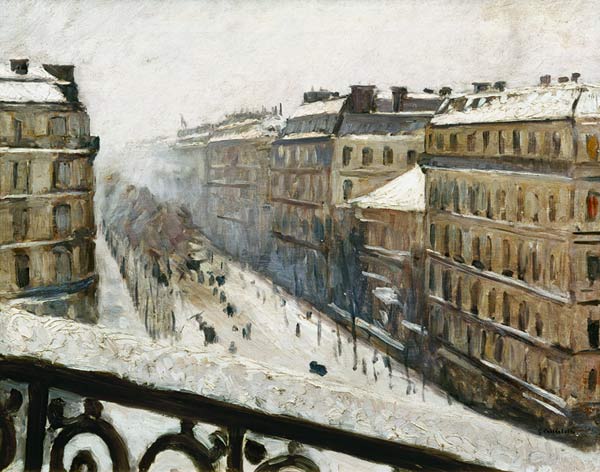 Boulevard Haussmann sous la neige – Caillebotte Gustave Caillebotte