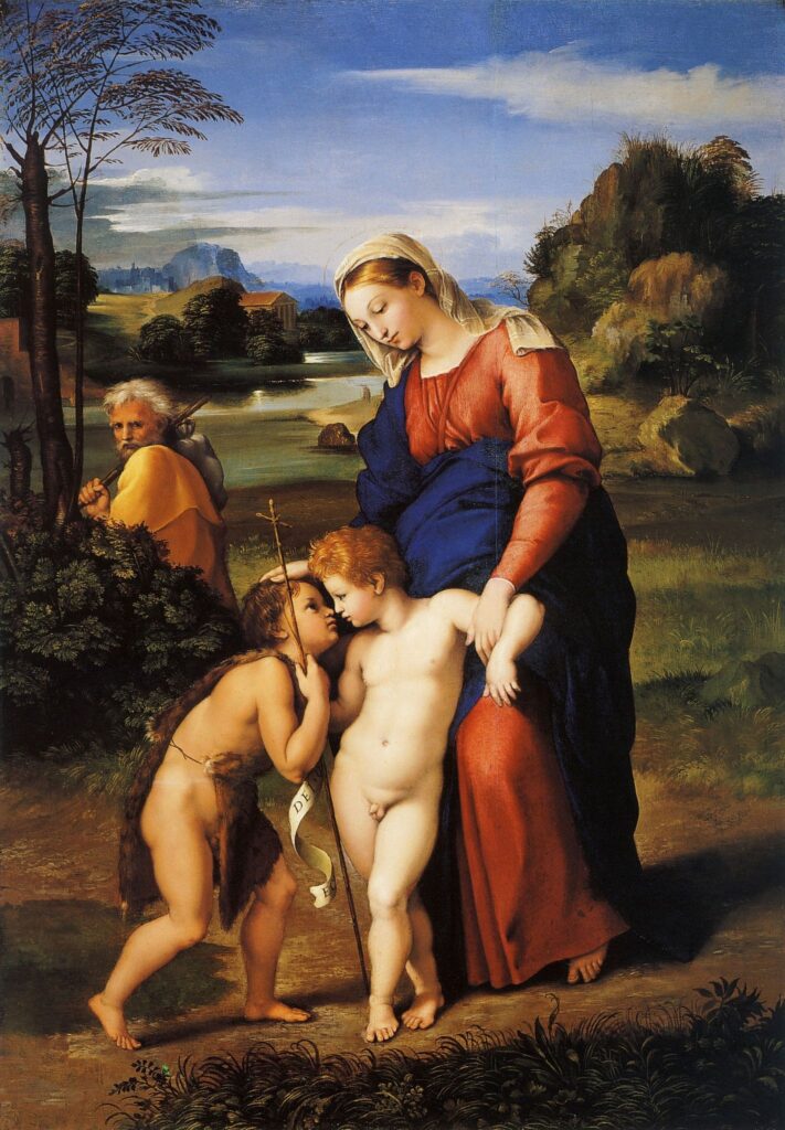 Famille Sainte Saint Jean (Madone du Passeggio) – Raphaël (peintre) Raffaello Sanzio